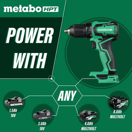 Metabo HPT DS18DDX, 18V Sub-Compact Cordless Drill Kit