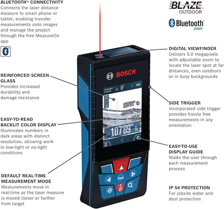 BOSCH GLM400CL, GLM400CL Blaze Outdoor 400' Laser Measure w/ 5MP Camera