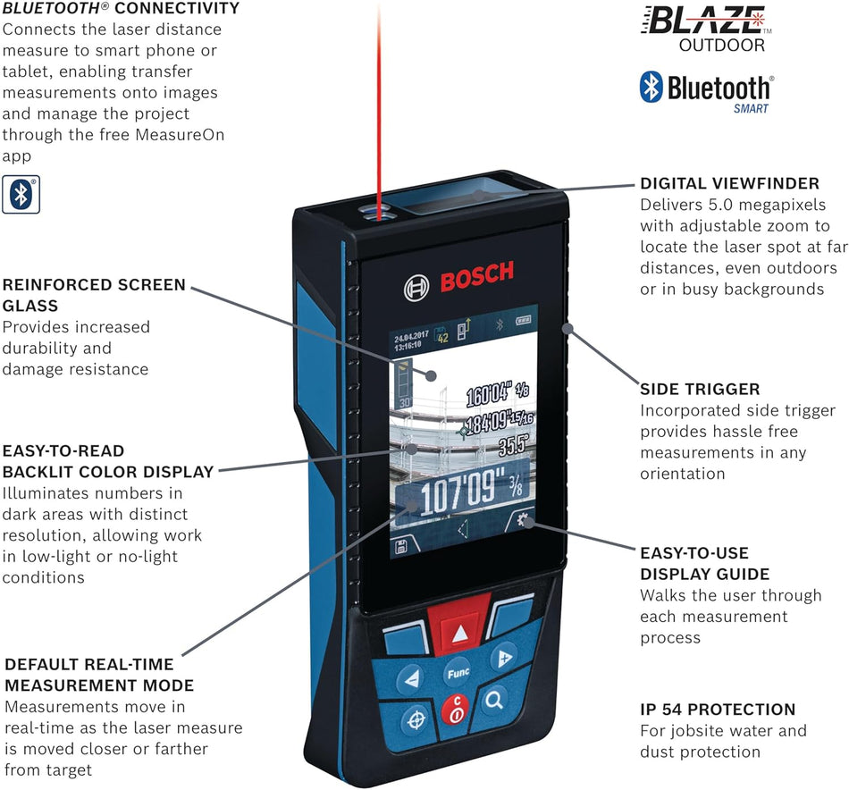 BOSCH GLM400CL, GLM400CL Blaze Outdoor 400' Laser Measure w/ 5MP Camera