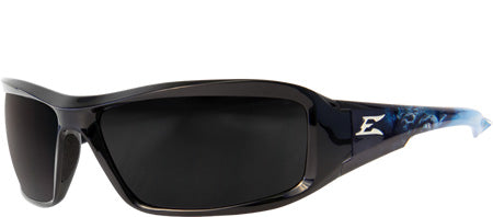 Edge Eyewear XB416-A2, Brazeau Apocalypse 2, Black & Blue Warrior Frame/Smoke Lens (Non-Polarized)