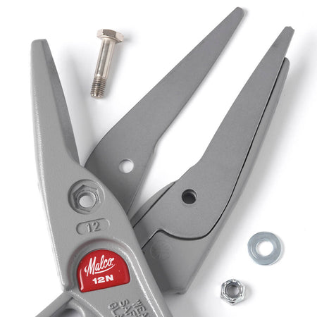 Malco M12NG, Andy Aluminum Handled Snips with Comfort Grip Straight Cut 12"