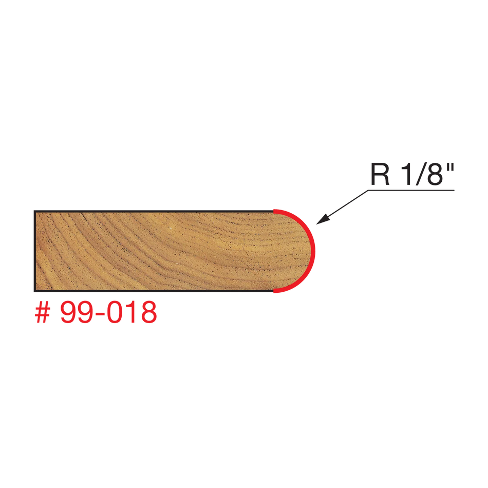Freud 99-018, Carbide Router Bit - 1-1/2" x 3/8" Canoe Joint Bit (1/2" Shank)