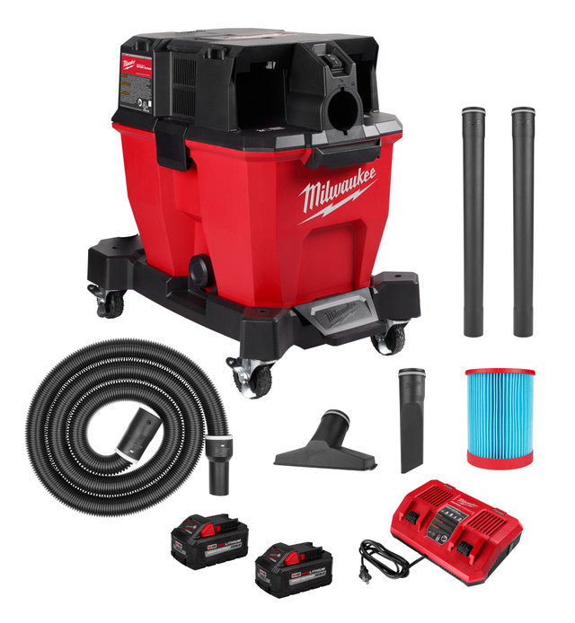 Milwaukee 0920-22HD, M18 FUEL 9 Gallon Dual-Battery Wet/Dry Vacuum Kit