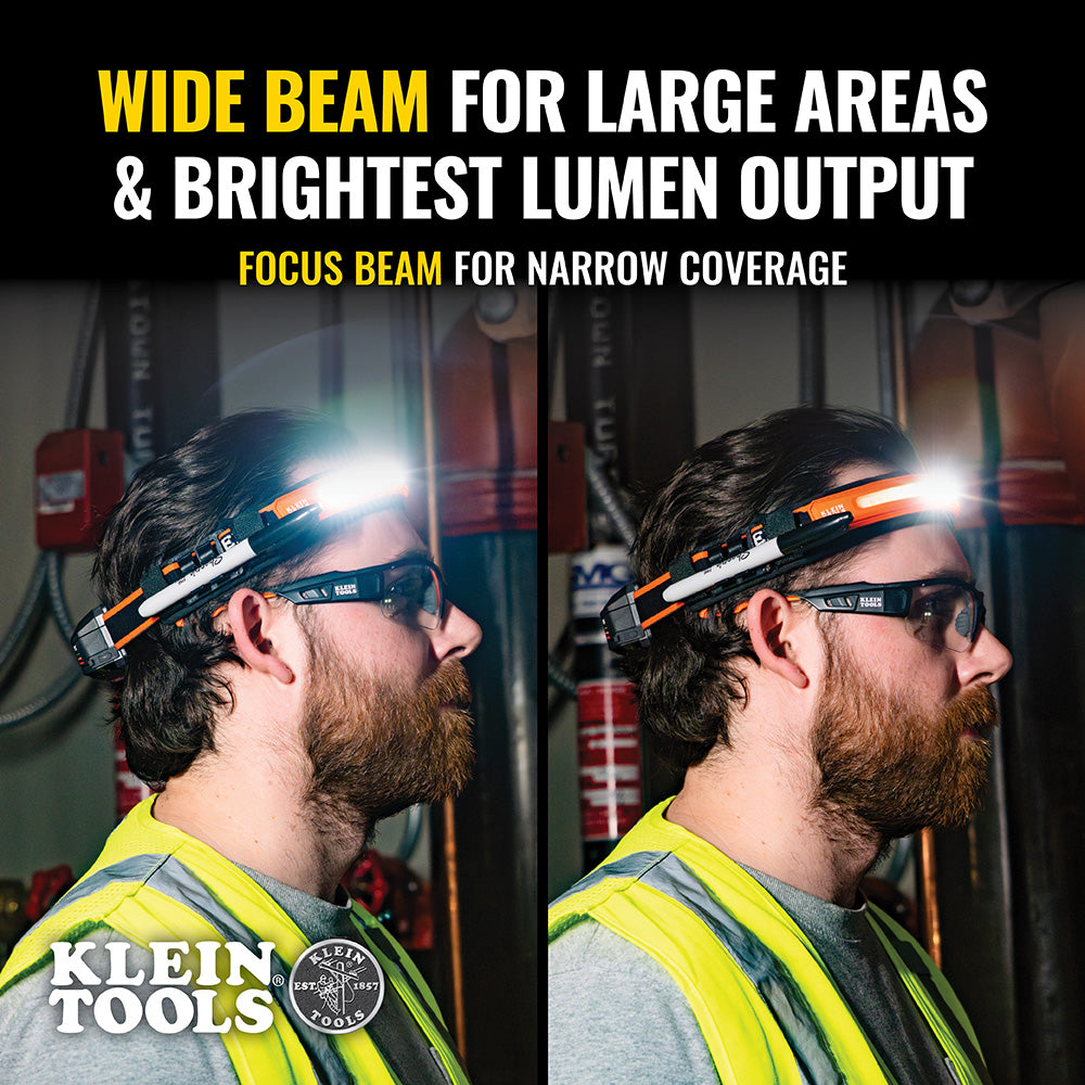 Klein Tools 56308, Widebeam Headlamp with Strap