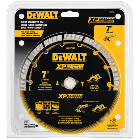 DEWALT DW4714T, 7'' XP Turbo Segmented Diamond Blade