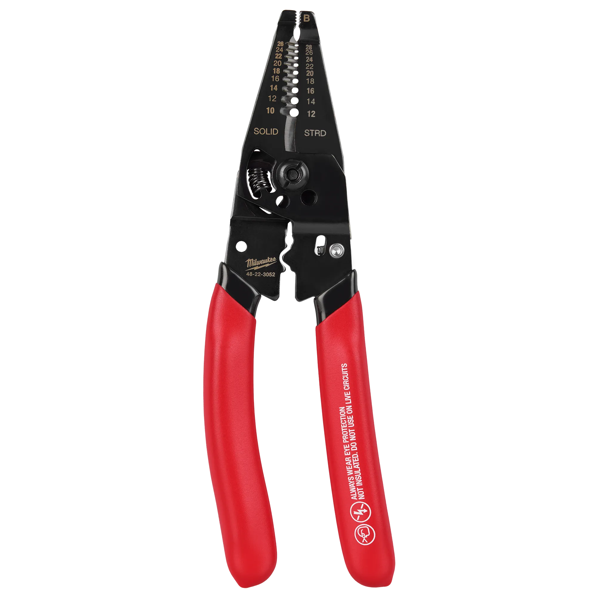 Milwaukee 48-22-3052, 10-28 AWG Multi-Purpose Dipped Grip Wire Stripper & Cutter w/ Reinforced Head