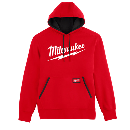 Milwaukee 352R-S, BIG LOGO MIDWEIGHT HOODIE - RED S