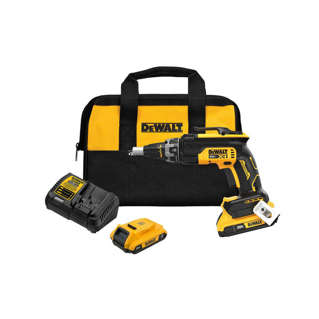 DEWALT DCF630D2, 20V MAX XR Li-Ion Brushless Drywall Screwgun Kit (2.0Ah)
