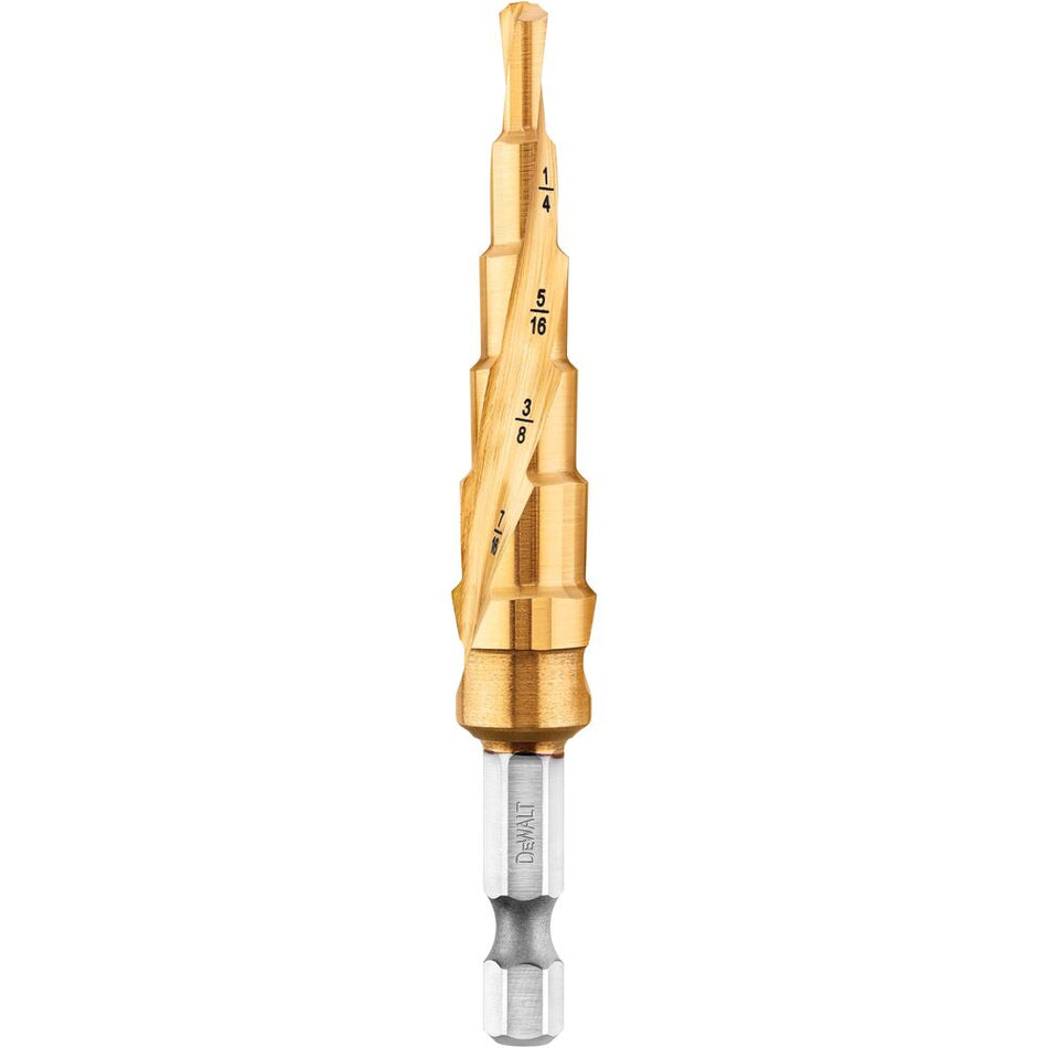 DEWALT DWA1784IR, 3/16'' - 1/2'' IMPACT READY Step Drill Bit