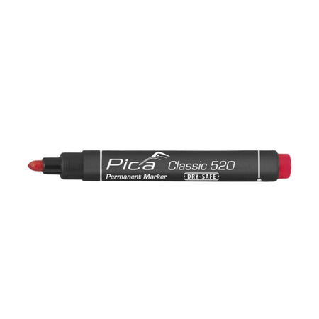 Pica 520/04, 4-Pack-Permanent Marker 1-4mm, Round tip, Red, Blue, Black and Instant White