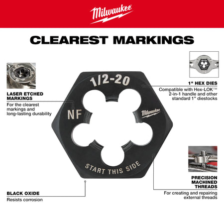 Milwaukee 49-22-5601, Metric Tap and Die Set 17-Piece