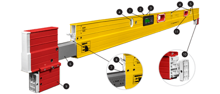 Stabila 37500, TECH 106 T Digital Plate Level 7ft-12ft with Carrying Case (Available In Store Only)