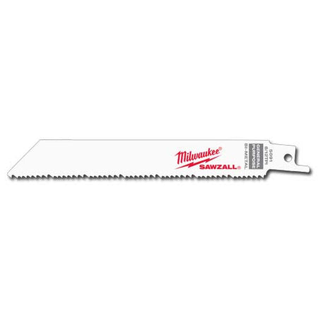 Milwaukee 48-01-6091, 6" 8/12 TPI SAWZALL Blades (50/pkg)