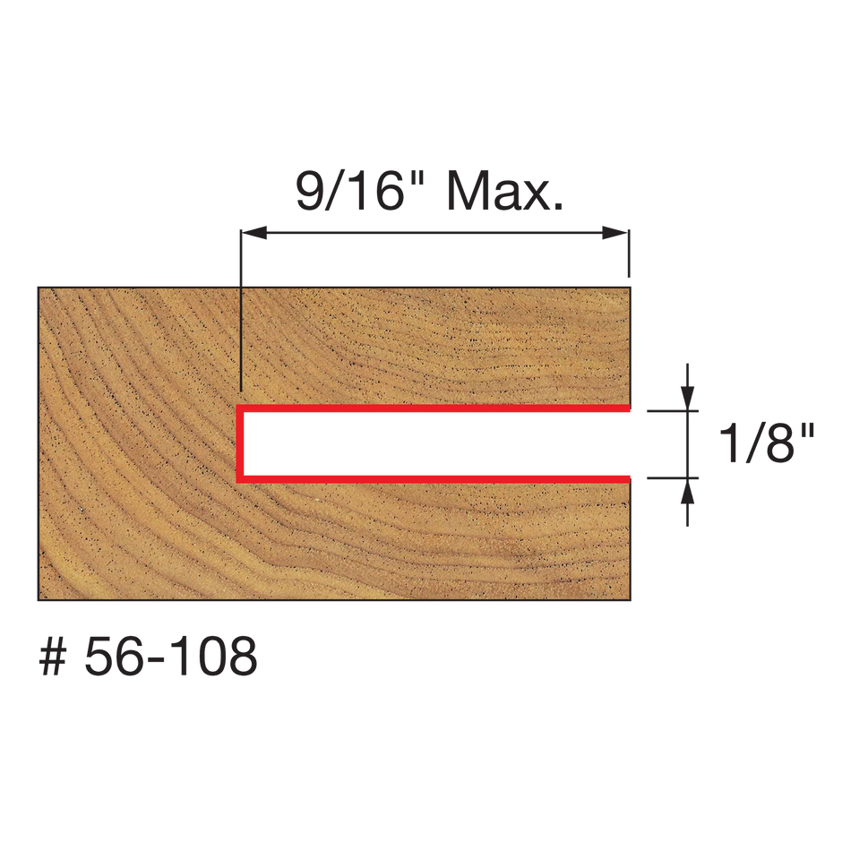 Freud 56-108, 1/8" Three Wing Slotting Cutter (5/16" Bore)