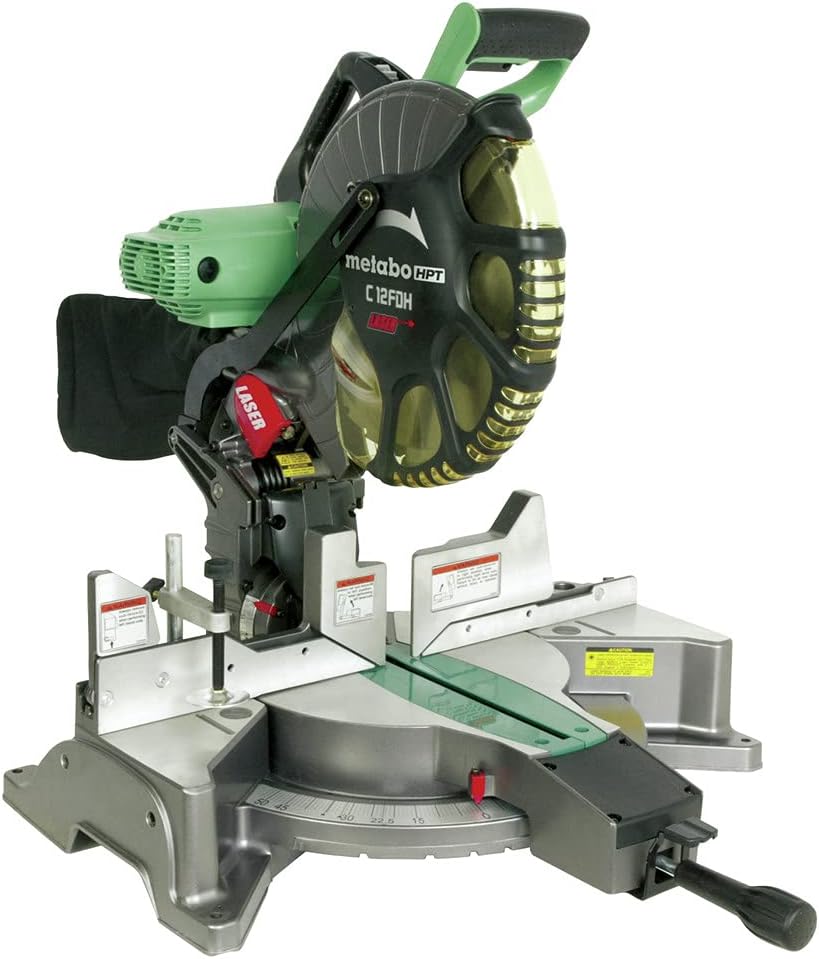 Metabo HPT C12FDH(S), 12'' Dual Bevel Miter Saw with Laser Marker