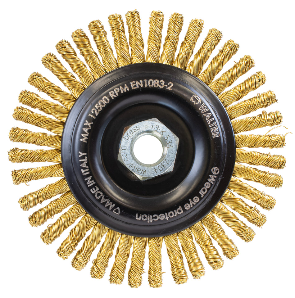 Walter 13K534, WALTER 5X1/4X5/8-11 BRASS KNOT BRUSH