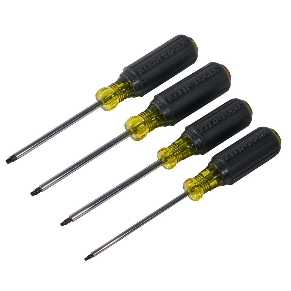 Klein Tools 85664, Screwdriver Set, Square Recess, 4-Piece