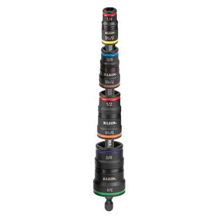Klein Tools 32934, 9-in-1 Impact Rated Flip Socket Set