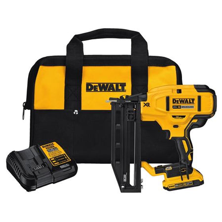 DEWALT DCN662D1, 20V MAX* XR 16 GA Cordless Straight Finish Nailer Kit
