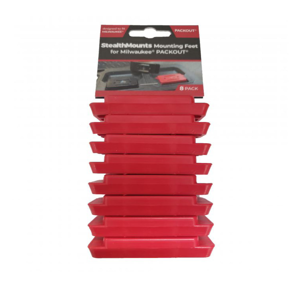 StealthMounts OM-MWPO1-RED-8, StealthMounts Packout Feet (8 pack) - Red