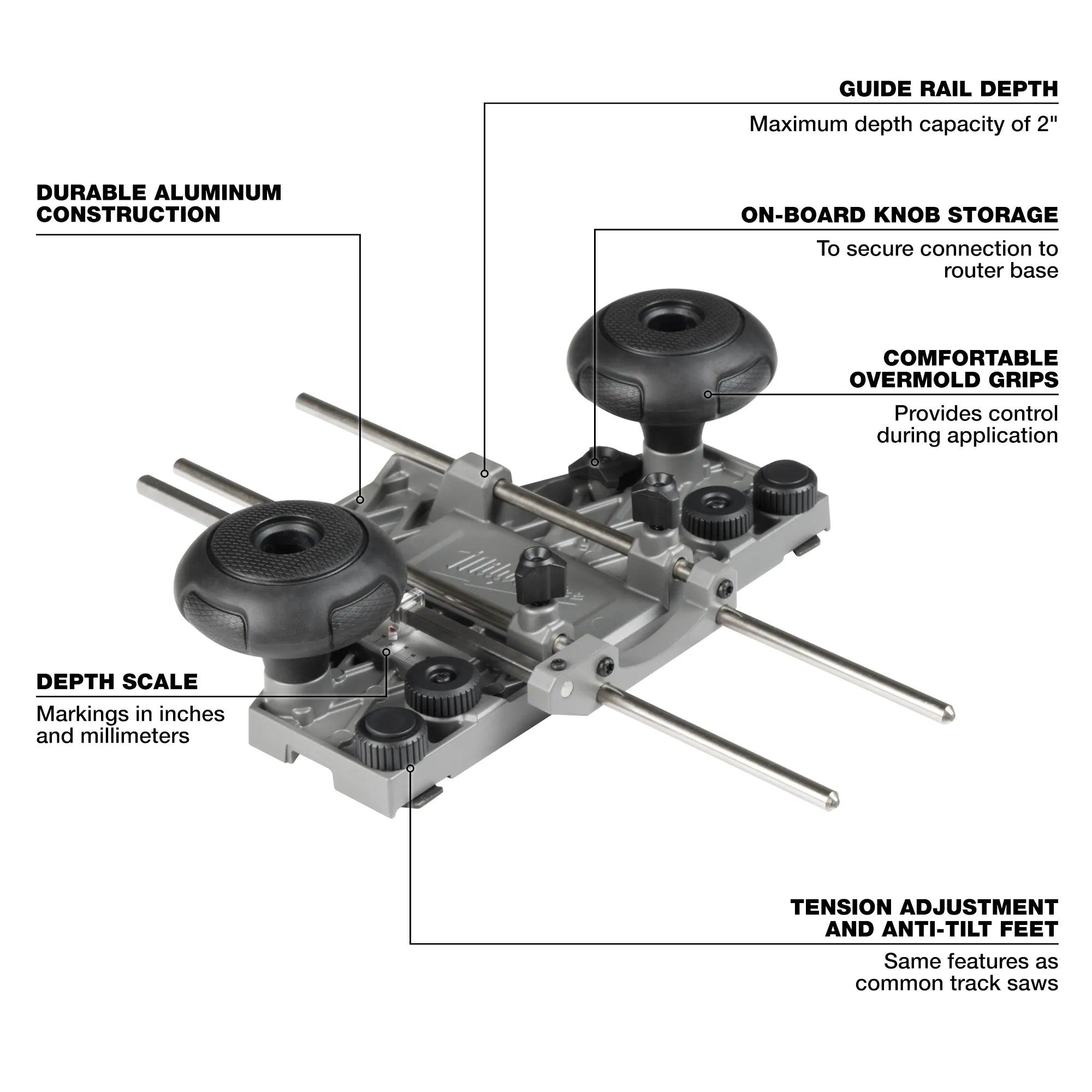 Milwaukee 48-11-2838, Router Guide Rail Adapter