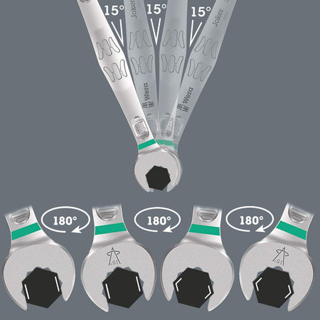 Wera 05020241001, 6003 JOKER 8 IMPERIAL SET 1 COMBINATION WRENCH SET, IMPERIAL, 8 PIECES