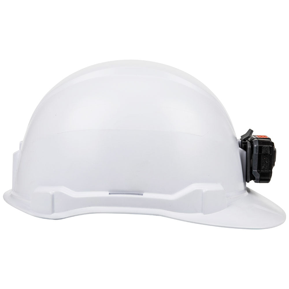 Klein Tools 60107RL, Hard Hat, Non-Vented, Cap Style with Rechargeable Headlamp, White