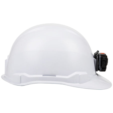 Klein Tools 60107RL, Hard Hat, Non-Vented, Cap Style with Rechargeable Headlamp, White