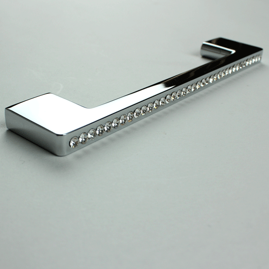 Eurofit H-68185-192CP, Handle, 192mm, Chrome/Crystal (PRECIOUS)