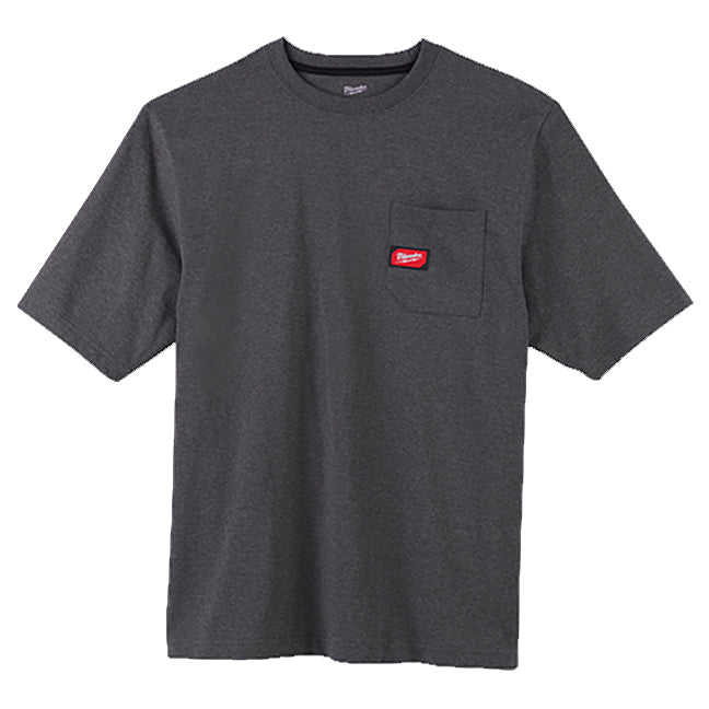 Milwaukee 601G, HEAVY DUTY POCKET TEE SHIRT (GRAY) XL
