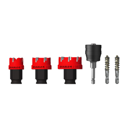 Diablo DHS06CFS, 6 pc Steel Demon™ Carbide Teeth Hole Cutter Set