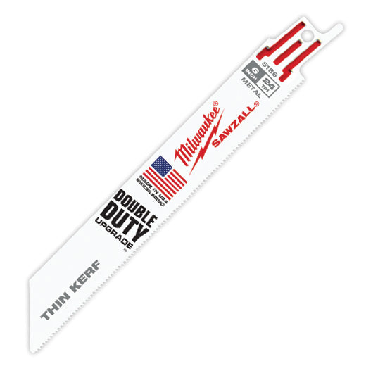 Milwaukee 48-01-7186, 6" 24 TPI Thin Kerf SAWZALL Blades (100/pkg)