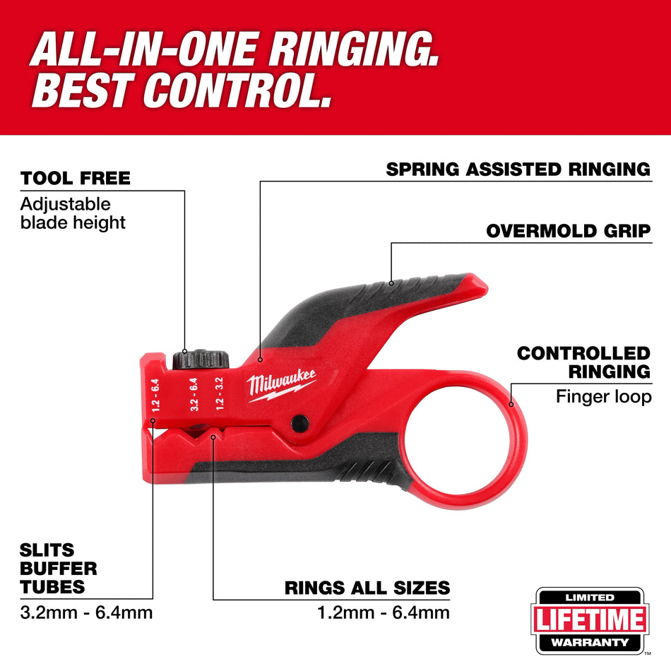Milwaukee 48-22-3014, Buffer Tube Ringer & Slitter