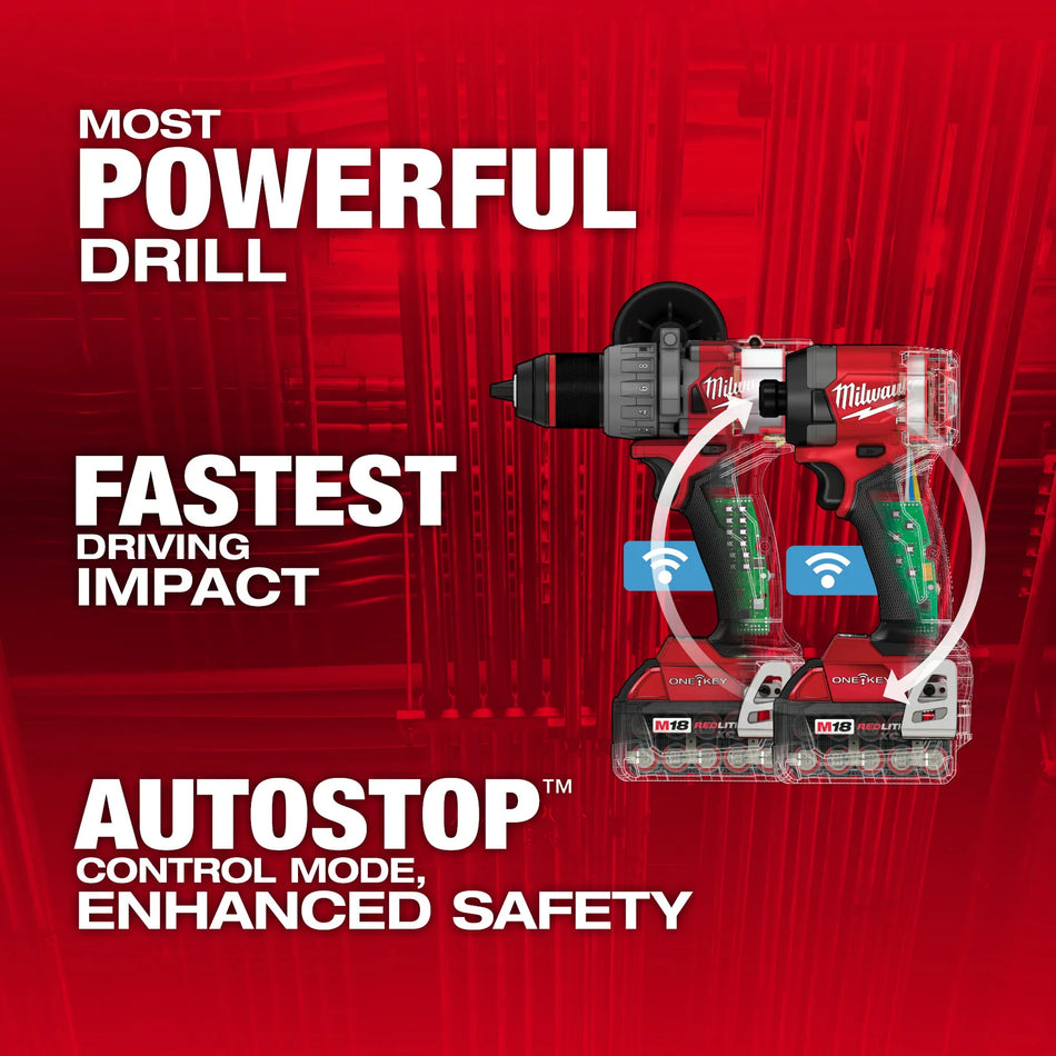 Milwaukee 3696-22, M18 FUEL™ 2-Tool Combo Kit w/ ONE-KEY™