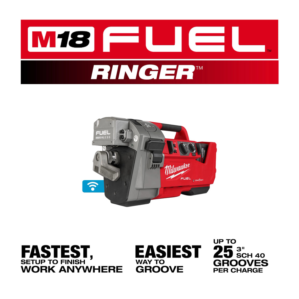 Milwaukee 2928-22, M18 FUEL™ RINGER™ Roll Groover for 2” – 6” Sch 10/40
