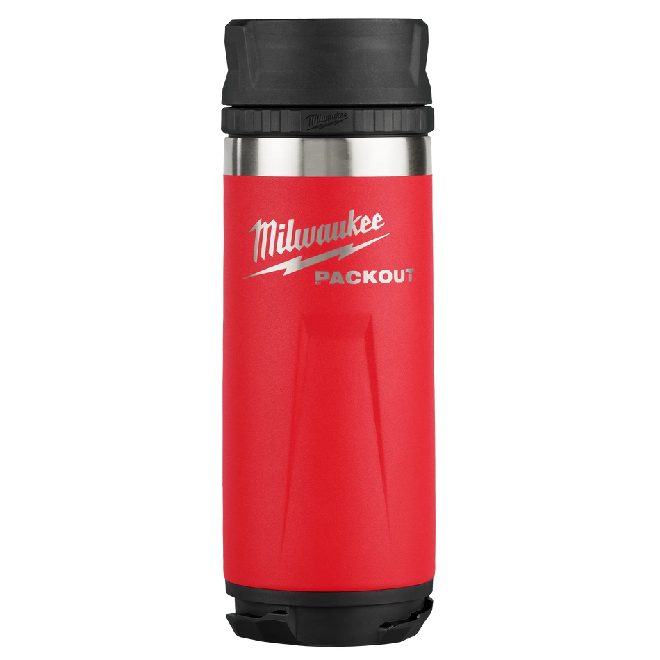 Milwaukee 48-22-8395R, PACKOUT™ 18oz Insulated Bottle with Sip Lid (Red)
