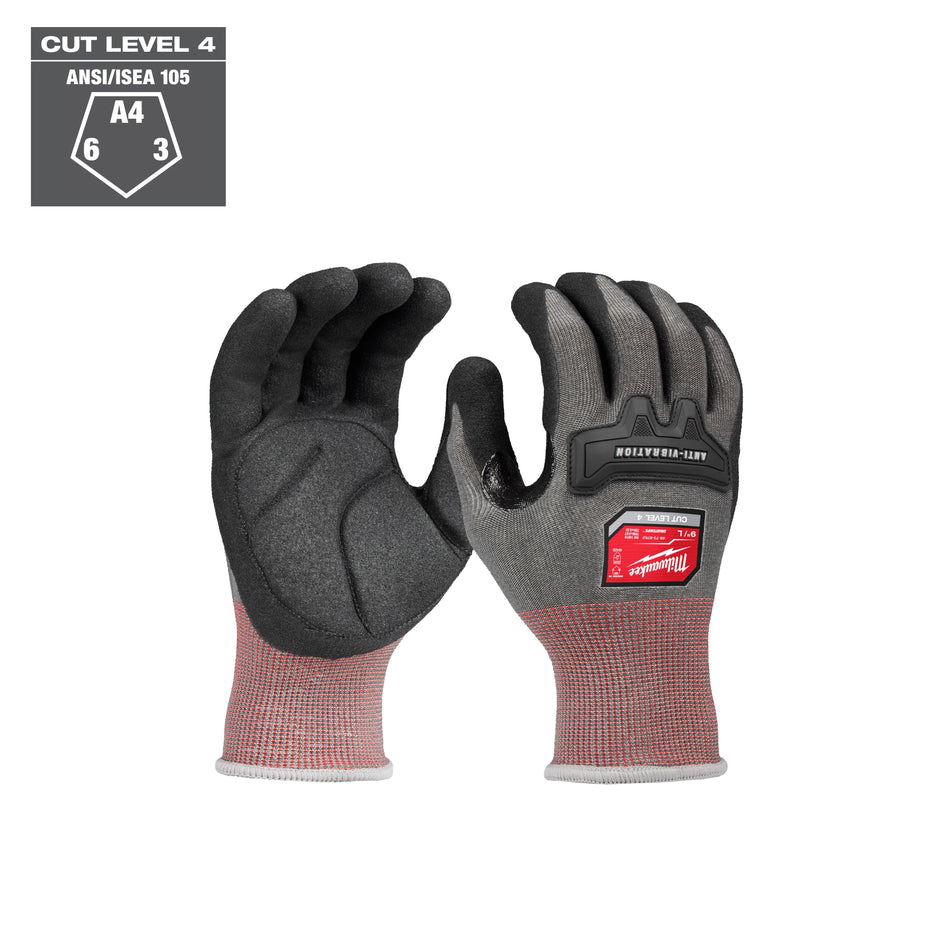 Milwaukee Anti-Vibration Cut Level 4 High Dexterity Nitrile Dipped Gloves