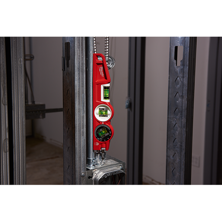 Milwaukee 48-22-5210, 10" Die cast Torpedo Level with 360 Degree Locking Vial