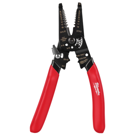 Milwaukee 48-22-3052, 10-28 AWG Multi-Purpose Dipped Grip Wire Stripper & Cutter w/ Reinforced Head