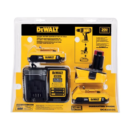 DEWALT DCA2203C, 20V MAX Battery Adapter Kit for 18V Tools