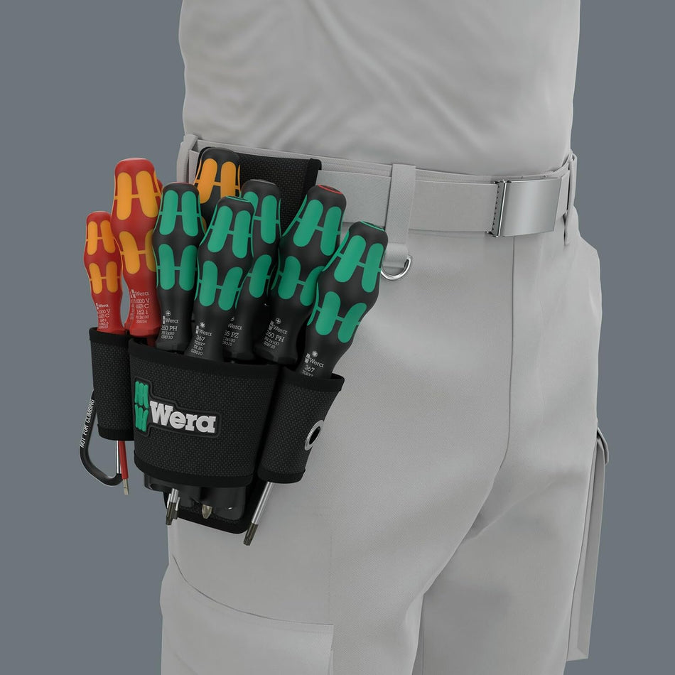 Wera 05136032001, 9620 Belt Bag Set 1, Screwdriver Set, 10 Pieces