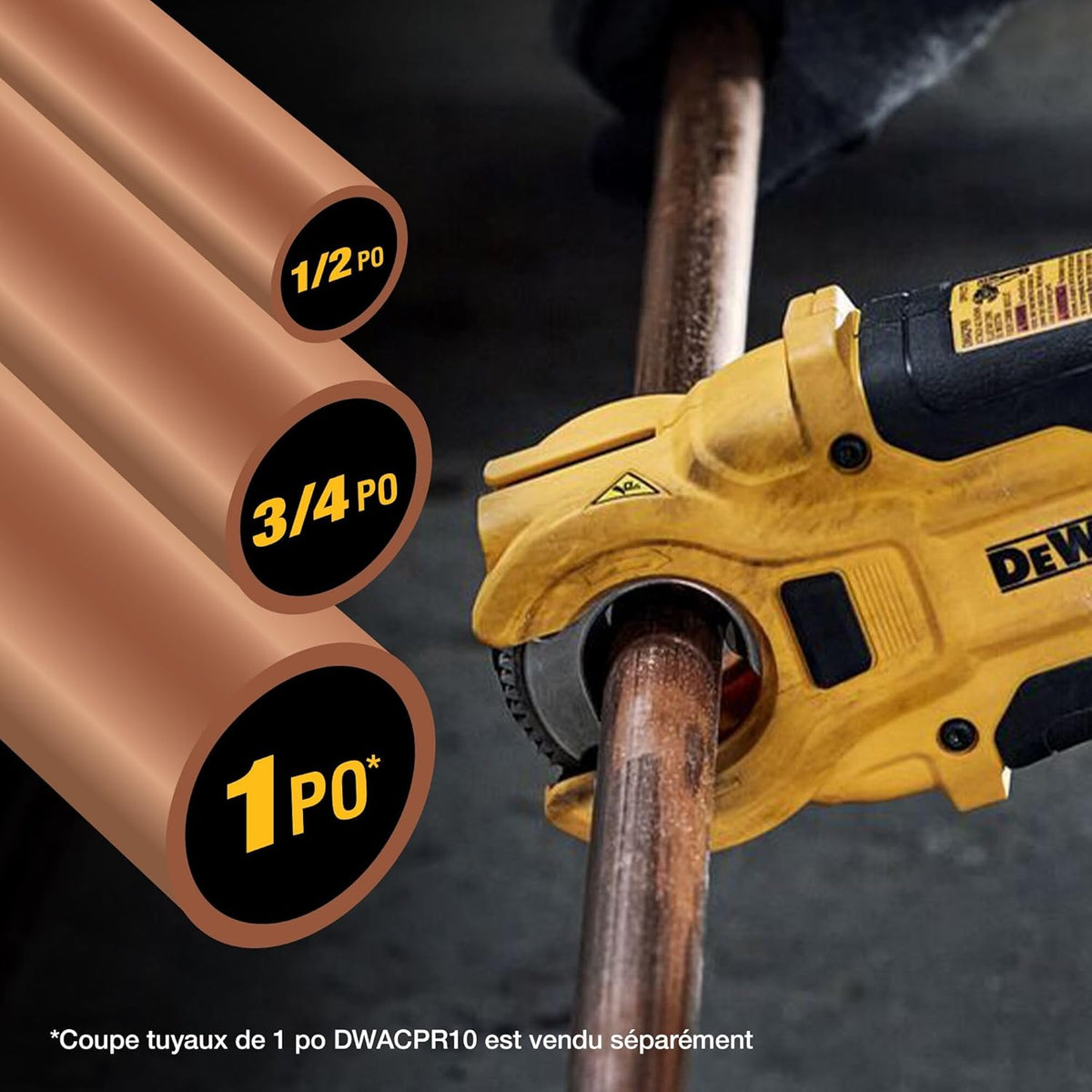 DEWALT DWACPR10, 1'' Copper Cutter with Case