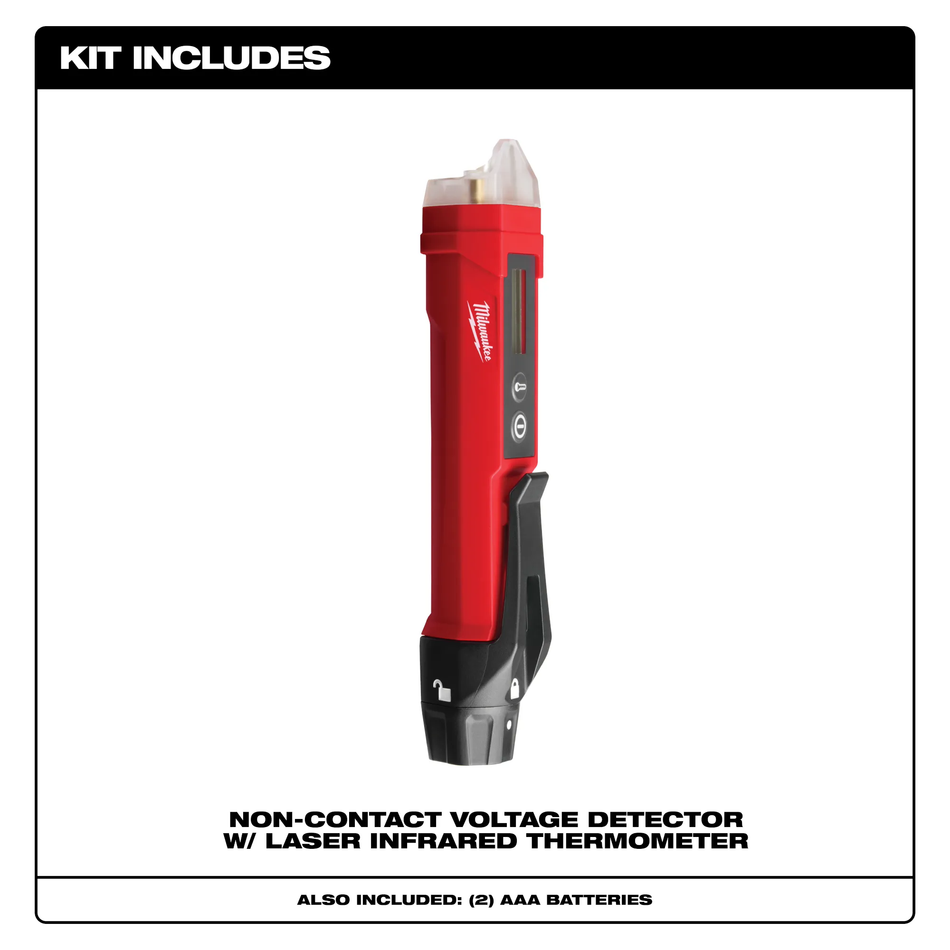 Milwaukee 2225-20, Non-Contact Voltage Detector w/ Laser Infrared Thermometer