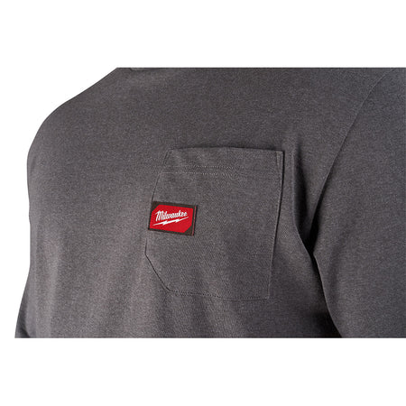 Milwaukee 601G, HEAVY DUTY POCKET TEE SHIRT (GRAY)