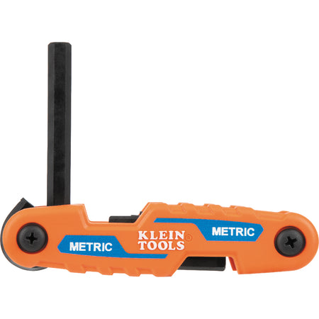 Klein Tools 70542, Compact Folding Hex Key Set, SAE and Metric