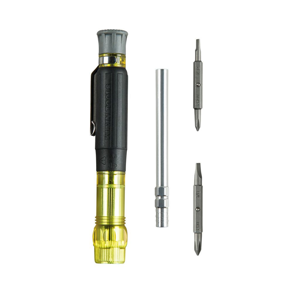 Klein Tools 32614, Multi-Bit Electronics Pocket Screwdriver, 4-in-1, Ph, Sl Bits