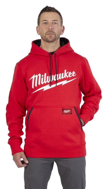 Milwaukee 352R-XL, BIG LOGO MIDWEIGHT HOODIE - RED XL