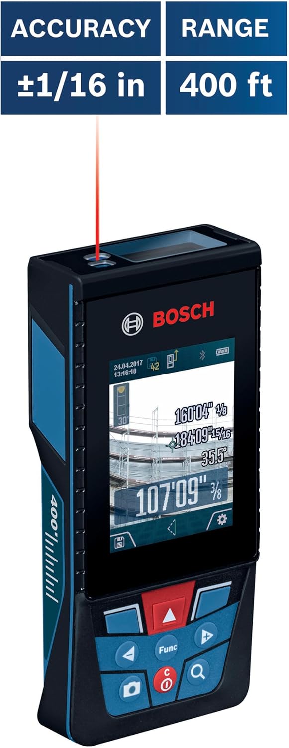 BOSCH GLM400CL, GLM400CL Blaze Outdoor 400' Laser Measure w/ 5MP Camera