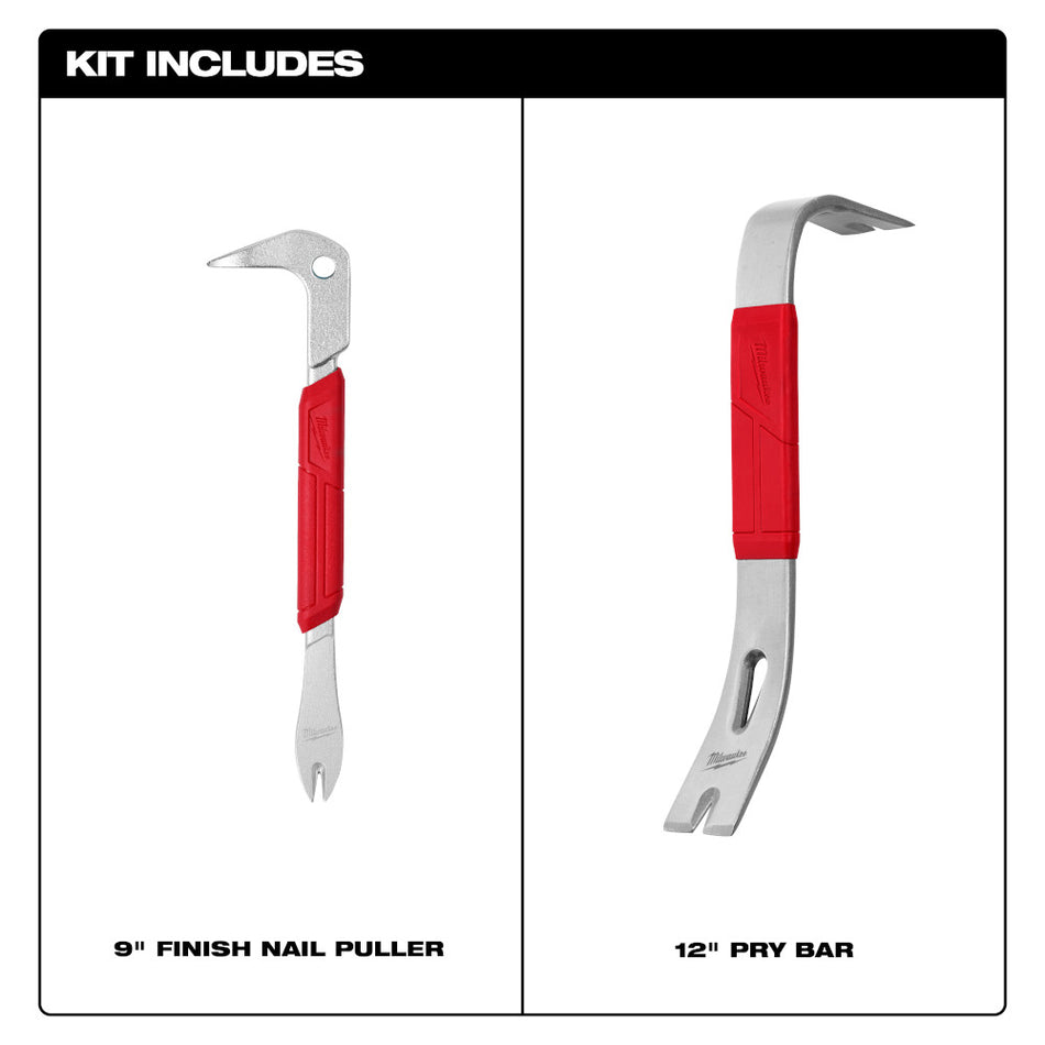 Milwaukee 48-22-9034A, 9" NAIL PULLER & 12" PRY BAR SET