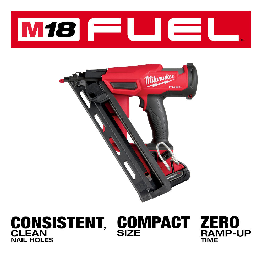 Milwaukee 2839-21CT, M18 FUEL 15 Gauge Finish Nailer Kit